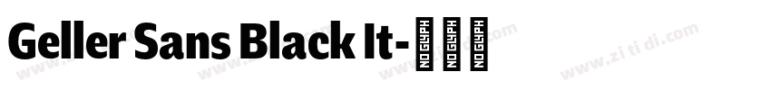 Geller Sans Black It字体转换